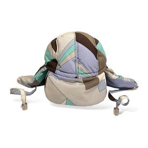 Emilio Pucci Psychedelics Print Winter Hat Size I  Made in Italy